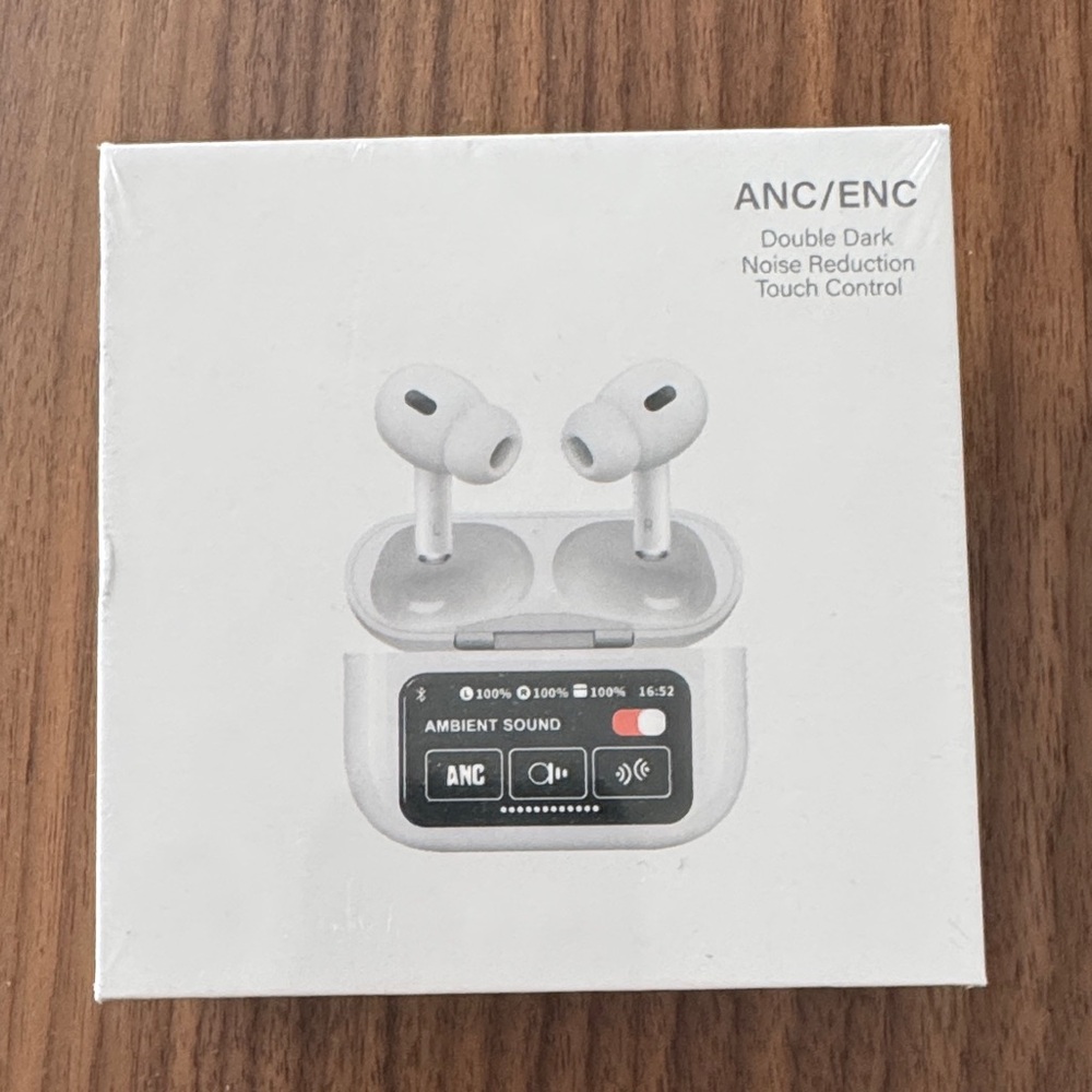 White Wireless Earbuds with Charging Case